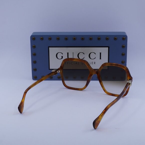 Gucci GG1072S 003 Square Sunglasses - Havana/Brown main image 5